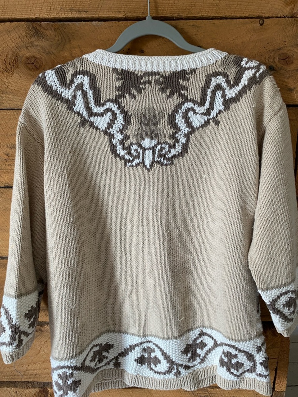 Jennifer Reed Beige Patterned Button-Front Cardigan - Picture 8 of 8
